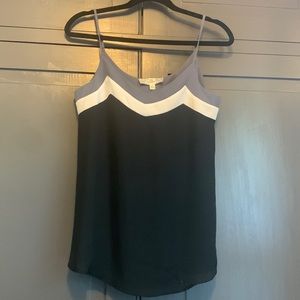 Color blocked, lined dressy camisole style top. Size S